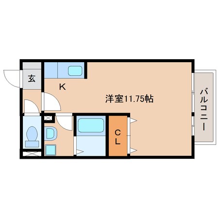 草薙駅 徒歩9分 2階の物件間取画像